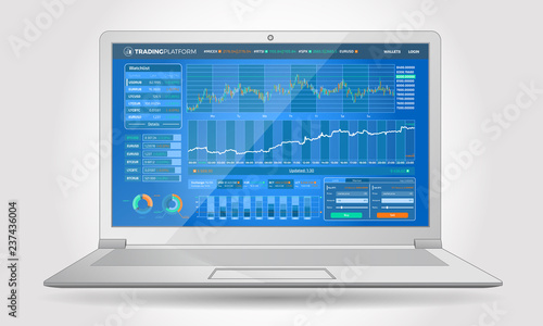 Trading Platform Interface With Infographic Elements