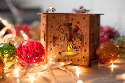 christmas decoration with candle