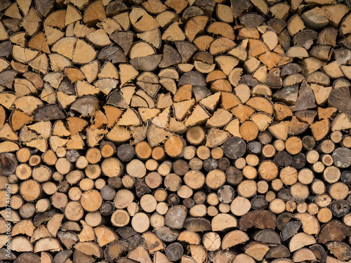 Brennholz gestapelt - Hintergrund 