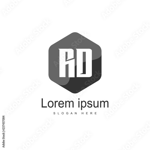 RD Logo template design. Initial letter logo design