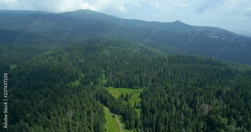 Aerial view of the mountain Kopaonik. Aerial drone footage of mountain Kopaonik. 4K video Aerial view of the mountain Kopaonik. Aerial drone footage of mountain Kopaonik. 4K video