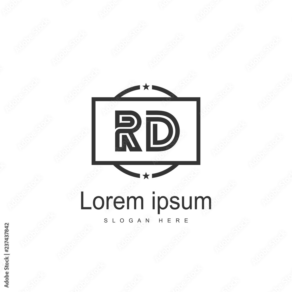 RD Logo template design. Initial letter logo design RD Logo template design. Initial letter logo design