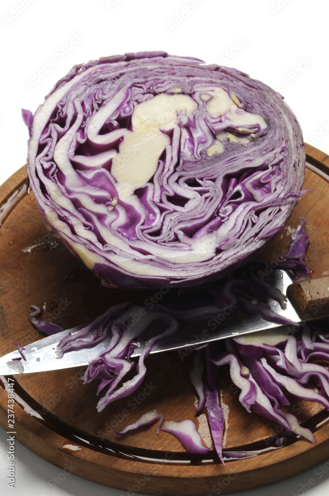 Obraz premium Brassica oleracea Cavolo cappuccio キャベツ purple cabbages viola