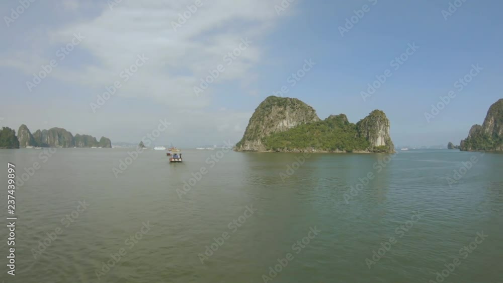 Beautiful panorama of Ha Long Bay (Descending Dragon Bay) popular tourist destination in Asia. Vietnam. Beautiful panorama of Ha Long Bay (Descending Dragon Bay) popular tourist destination in Asia. Vietnam.
