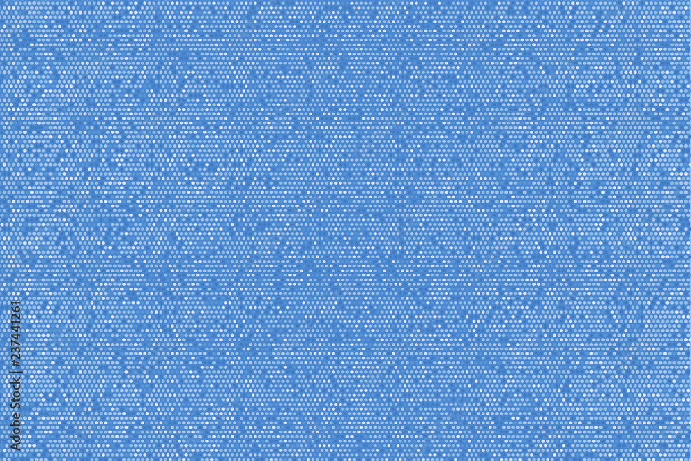 Obraz premium Abstract bright blue glittering dotted horizontal background. Pop art retro snowing texture for wallpaper, banner or presentation design