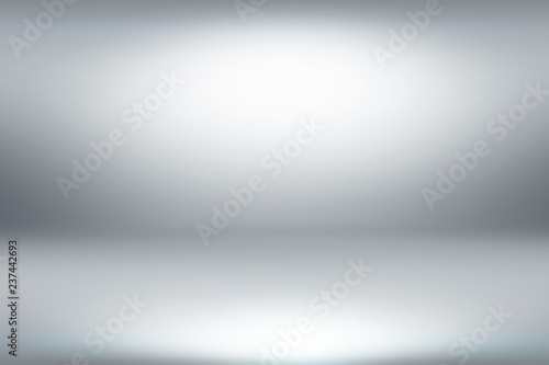 Abstract clean white light studio background with illumination