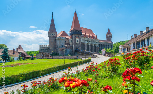 Medieval Hunyad Corvin castle  Hunedoara town Transylvania regiom  Romania  Europe