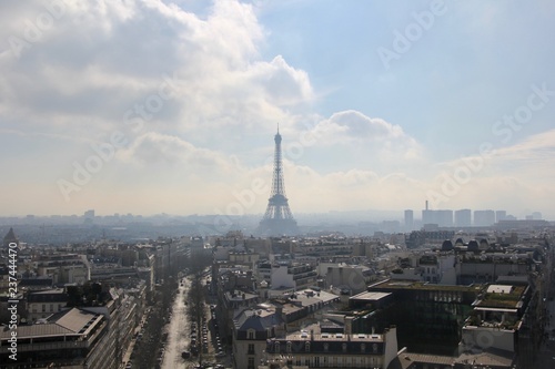 View from Arc de Triomphe to Tour Eiffel in Paris, France © Patrick