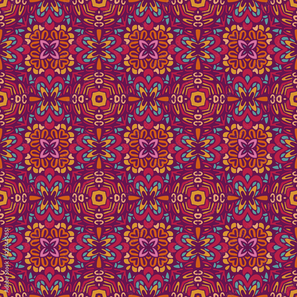 Abstract colorful geometric ethnic seamless pattern ornamental