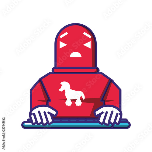 cyber robot with trojan