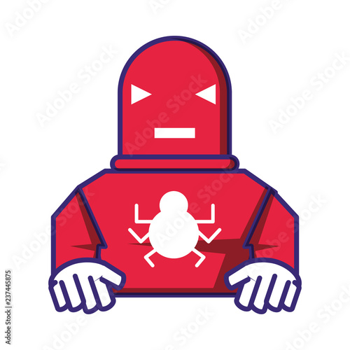 cyber robot with bug