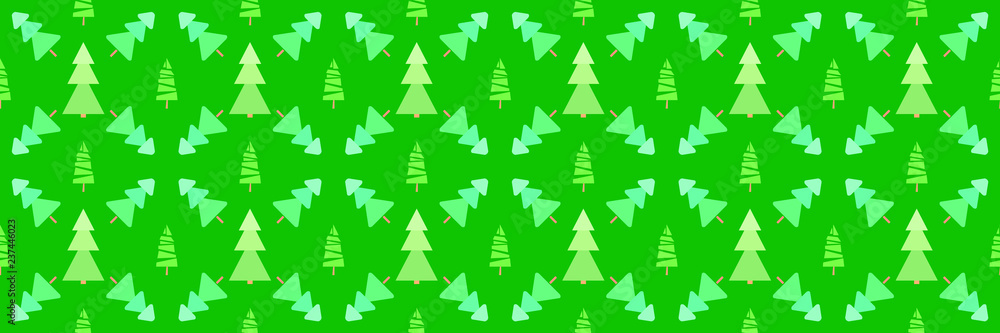 Obraz premium Seamless pattern with christmas trees. Abstract geometric wallpaper. Holiday texture. Print for textiles, fabrics, polygraphy, posters. Greeting cards