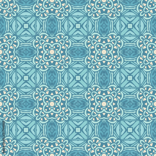Damask seamless tiles vector design blue pattern ornamental