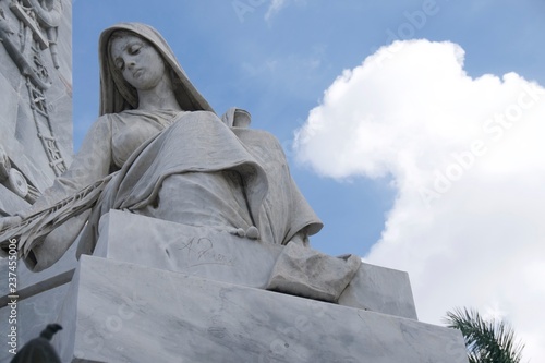 angels  tombstones in graveyard in Havana, Cuba