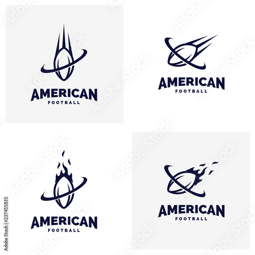 Set of Modern professional american football logo for sport team