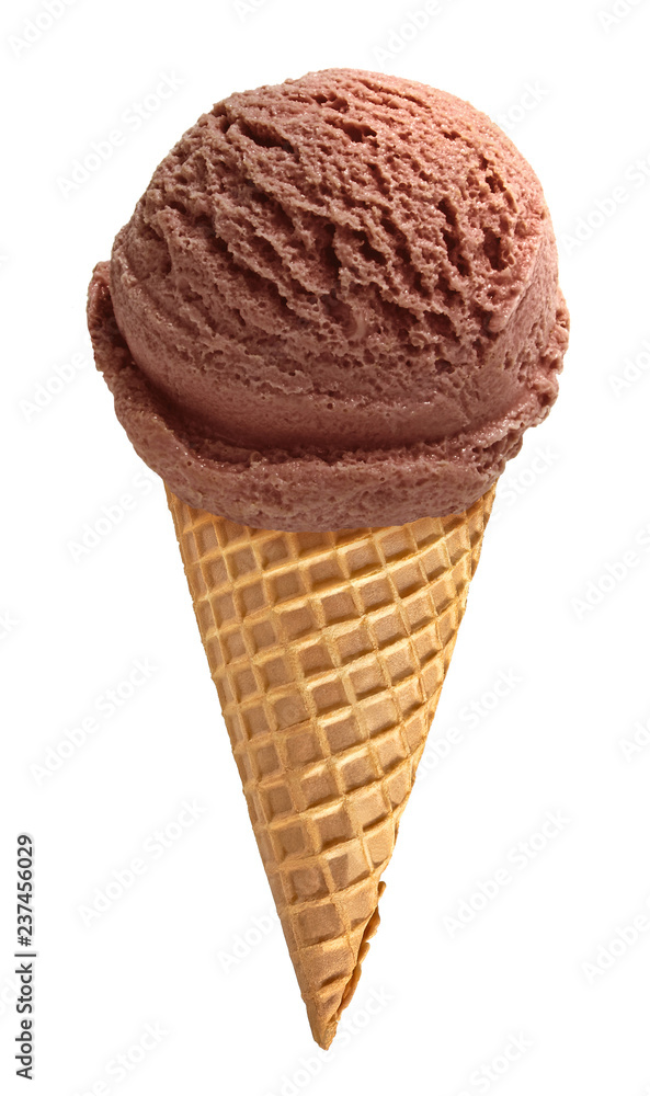 Chocolate Ice Cream In A Waffle Cone