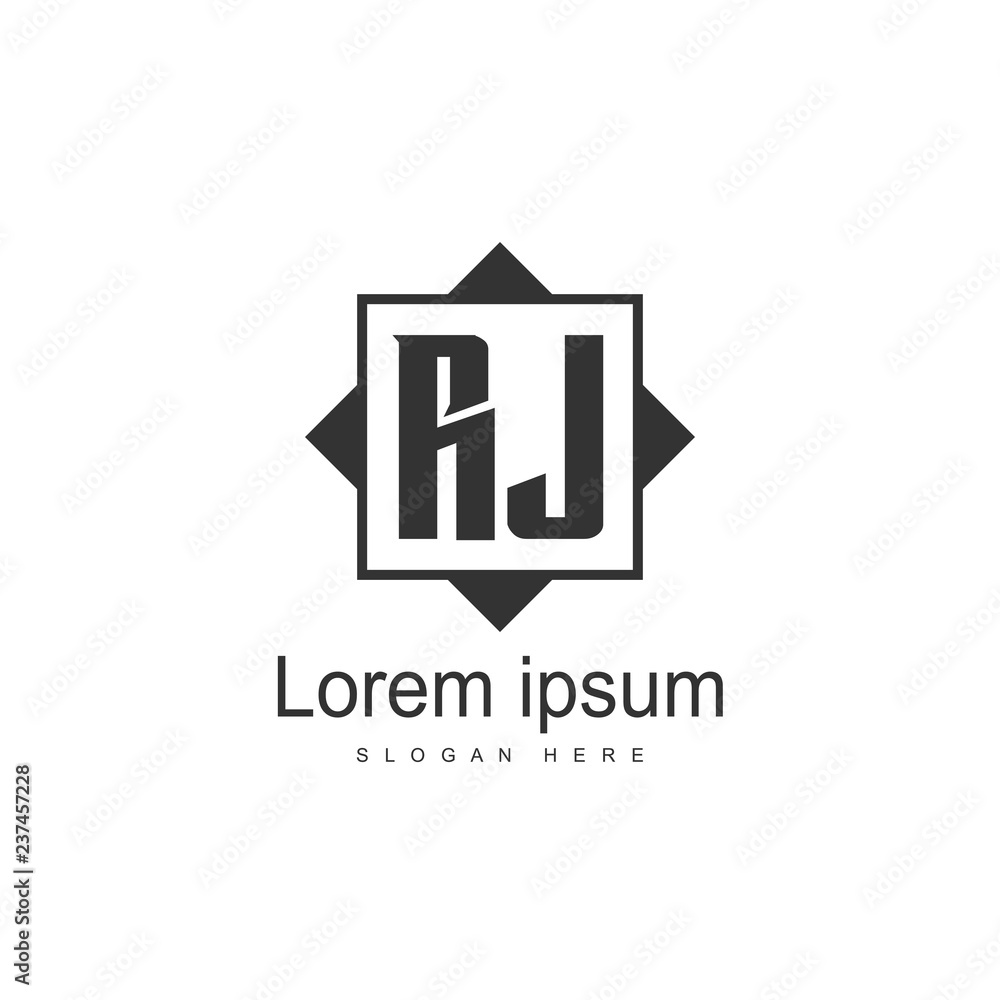 RJ Logo template design. Initial letter logo design RJ Logo template design. Initial letter logo design