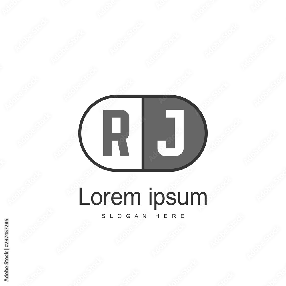 RJ Logo template design. Initial letter logo design RJ Logo template design. Initial letter logo design