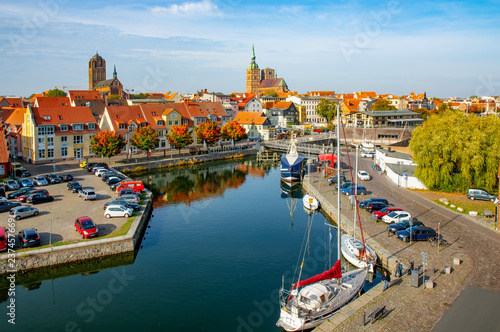 Stralsund Hafen und Altstadt