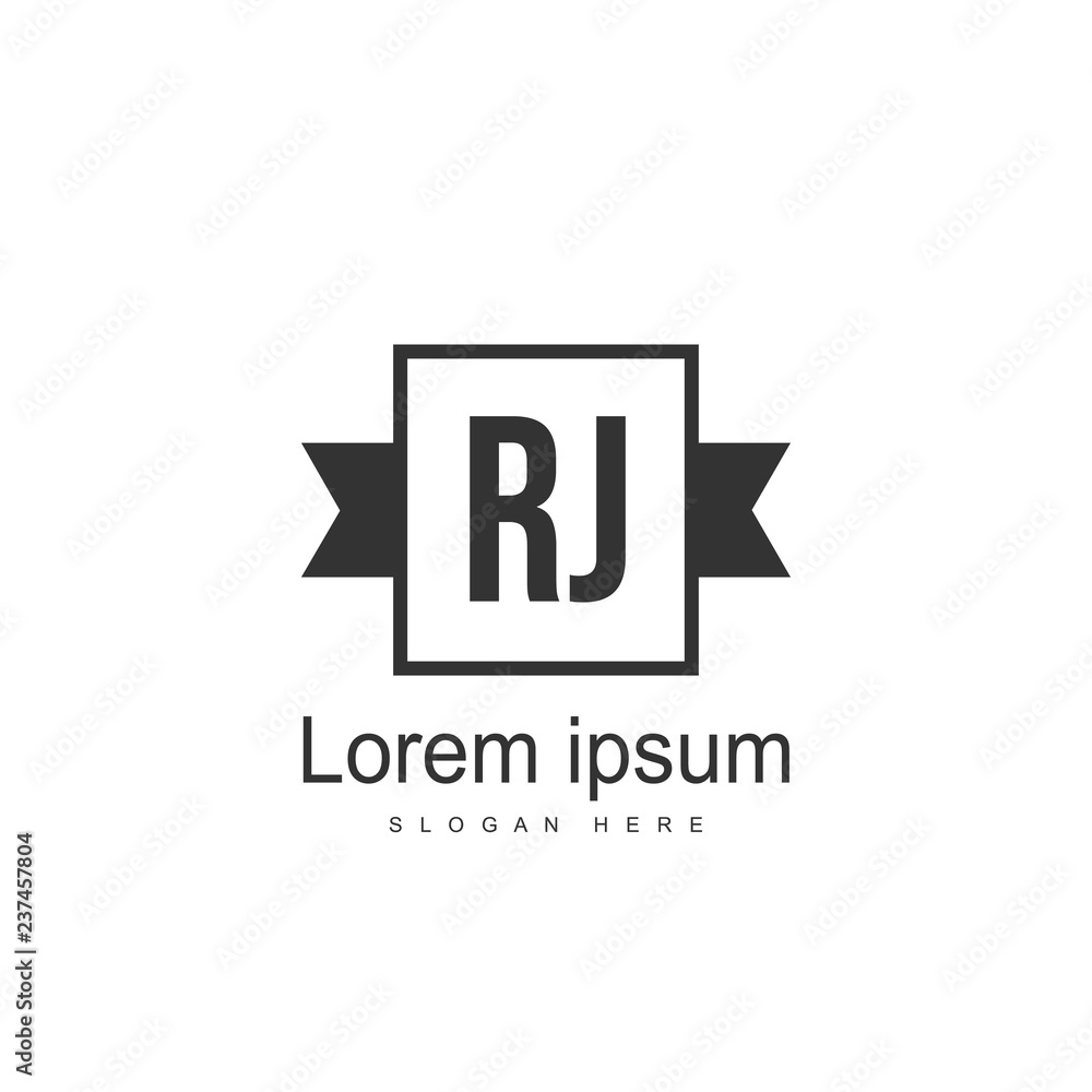 RJ Logo template design. Initial letter logo design RJ Logo template design. Initial letter logo design