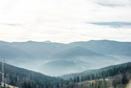 Fototapeta Naklejka Na Ścianę i Meble -  autumn high mountains landscape full frame