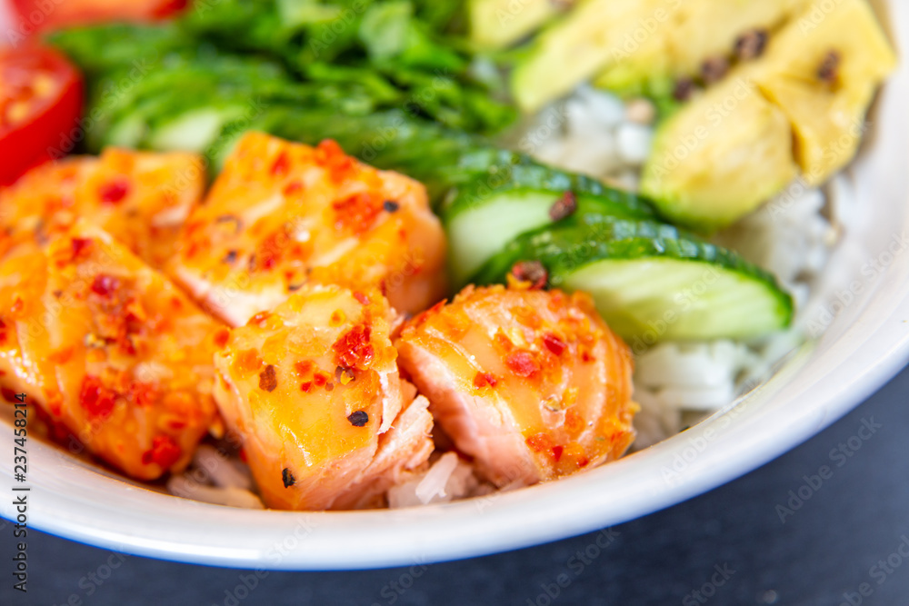 Poke Bowls a popular Hawaiian appetizer.