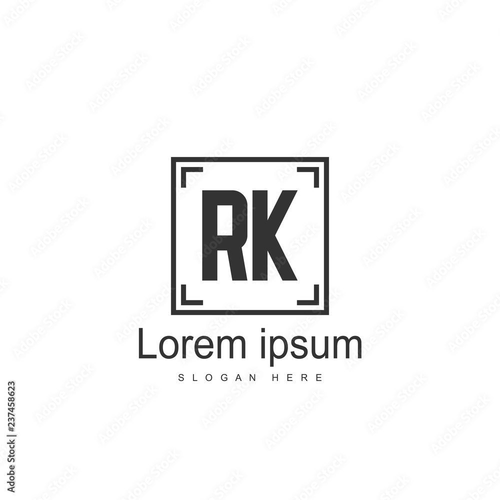 RK Logo template design. Initial letter logo design RK Logo template design. Initial letter logo design