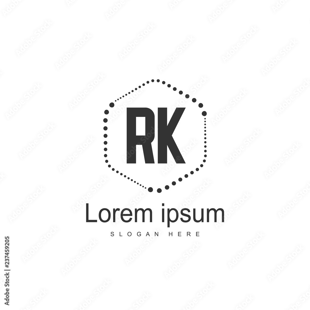 RK Logo template design. Initial letter logo design RK Logo template design. Initial letter logo design