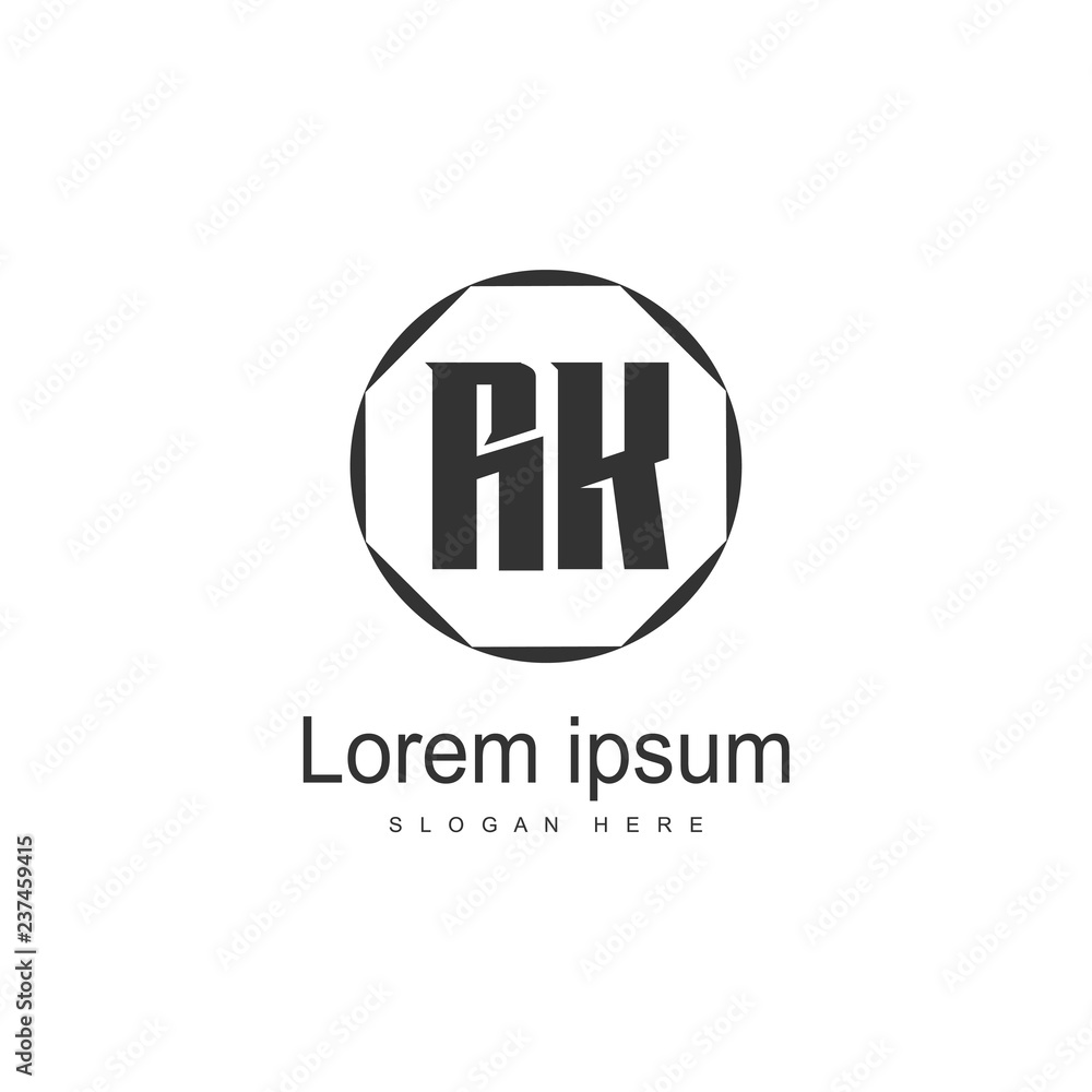 RK Logo template design. Initial letter logo design RK Logo template design. Initial letter logo design