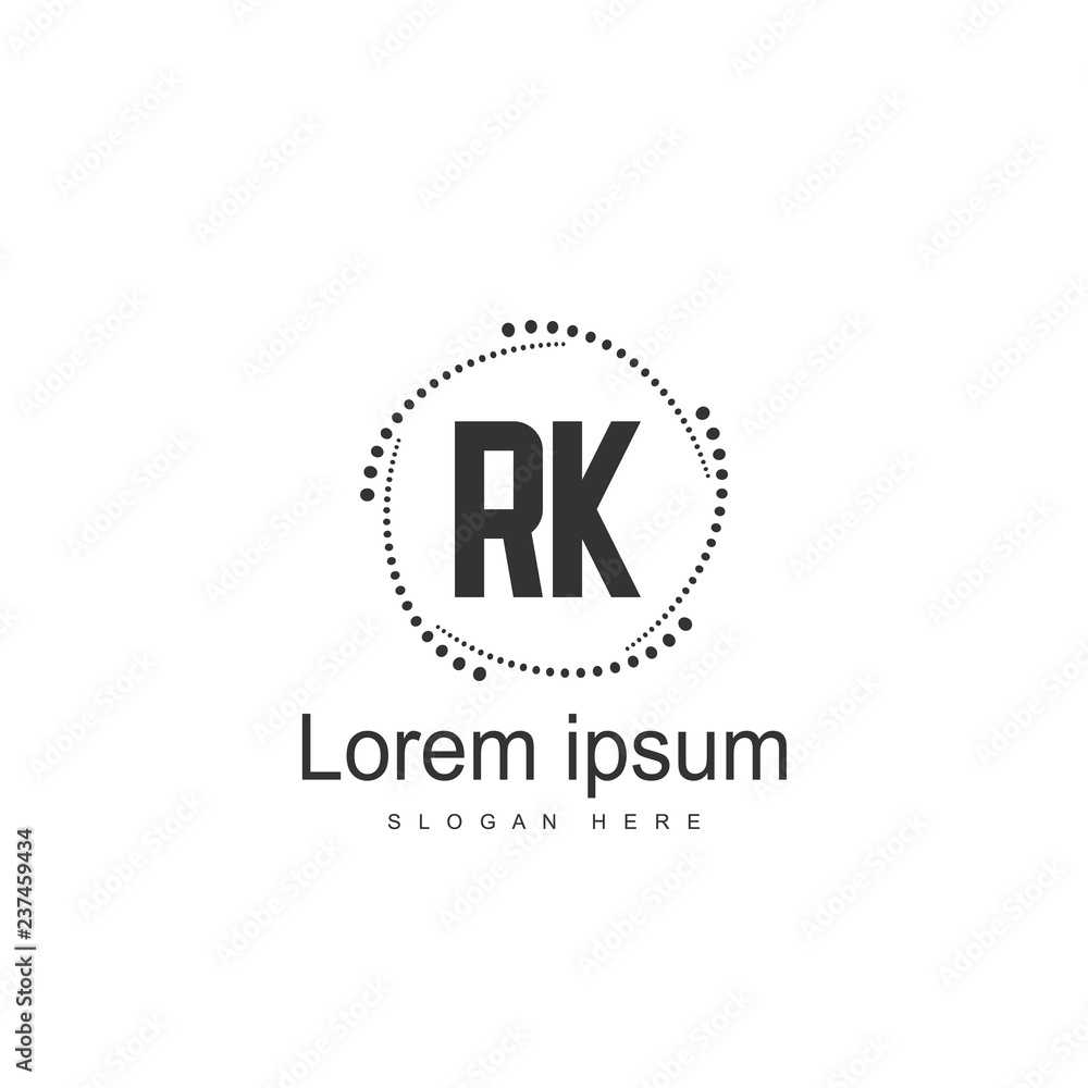 RK Logo template design. Initial letter logo design RK Logo template design. Initial letter logo design
