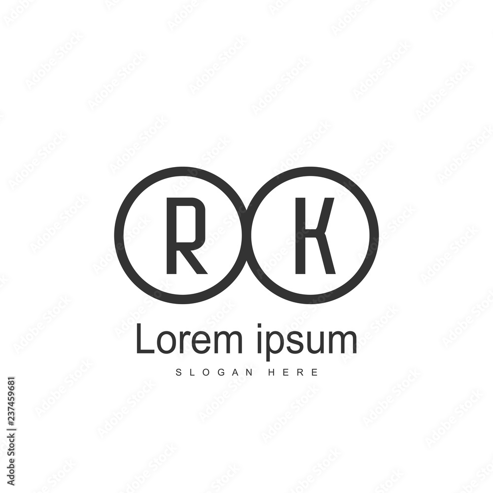 RK Logo template design. Initial letter logo design RK Logo template design. Initial letter logo design