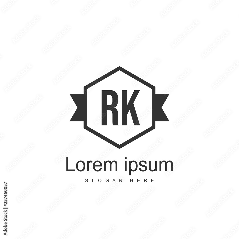 RK Logo template design. Initial letter logo design RK Logo template design. Initial letter logo design