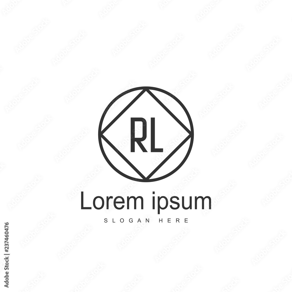 RL Logo template design. Initial letter logo design RL Logo template design. Initial letter logo design