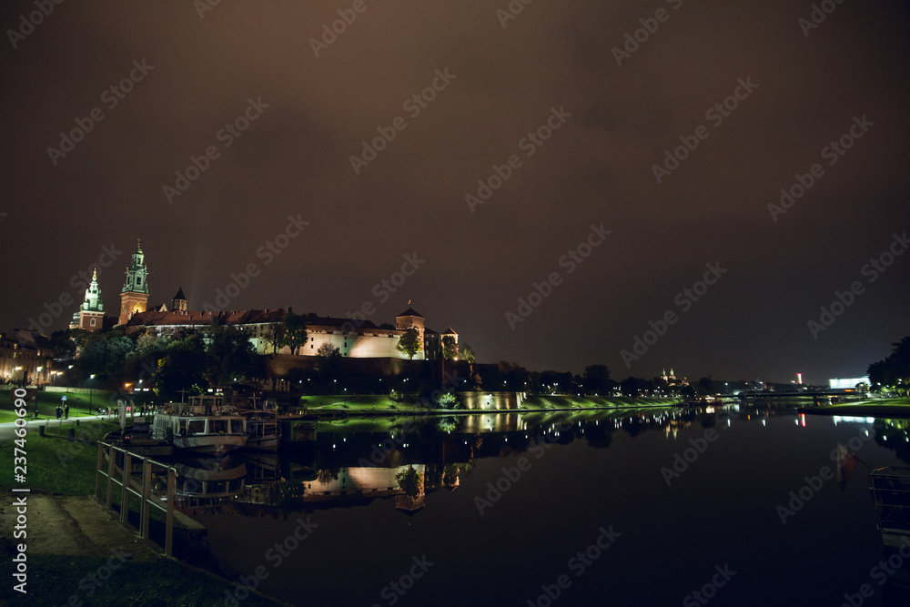 Vistula river at night