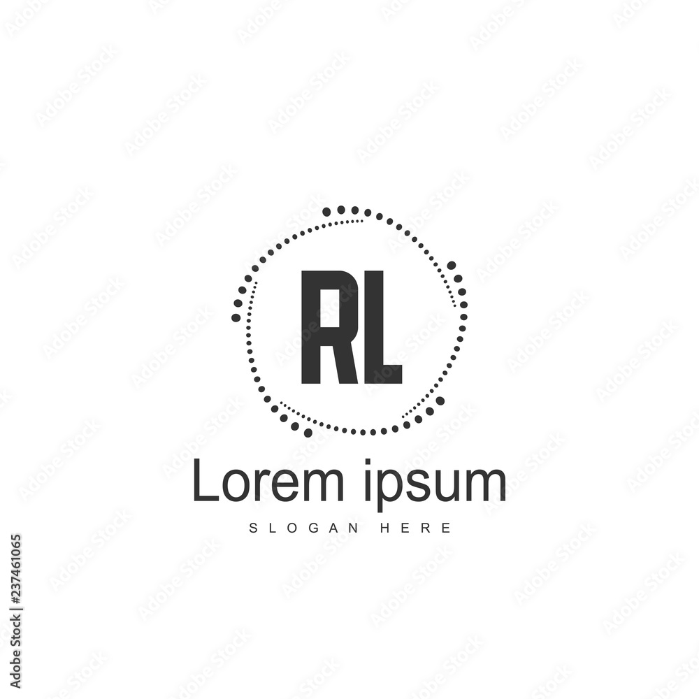 RL Logo template design. Initial letter logo design RL Logo template design. Initial letter logo design