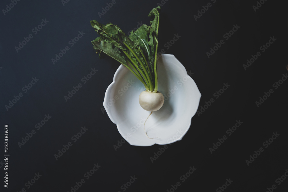 A turnip in a bowl A turnip in a bowl