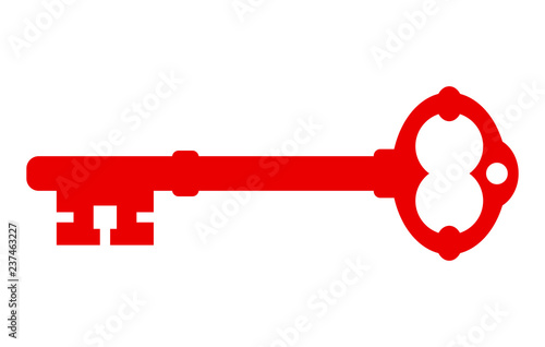 Old door key icon