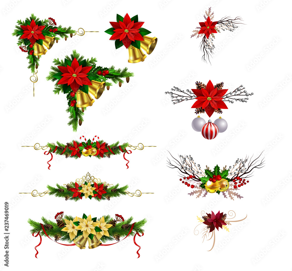 Naklejka premium Christmas elements for your designs