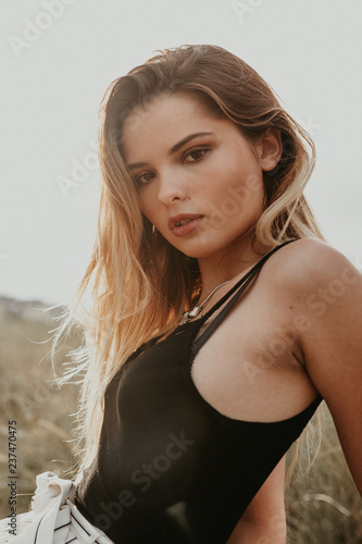 Young woman at beach