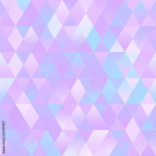 Pastel Colorful Ombre Geometric Background Polygonal Seamless Pattern Abstract Triangular Mosaic Low Poly