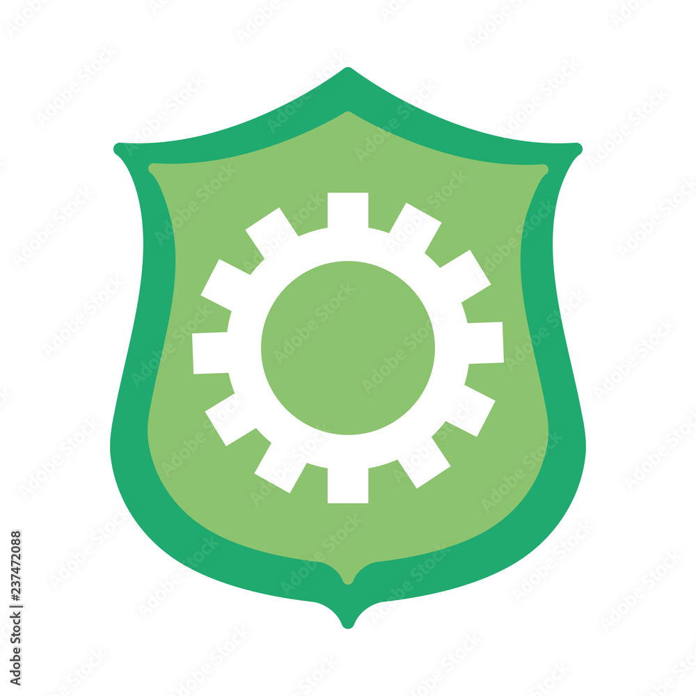 shield protection gear on white background shield protection gear on white background