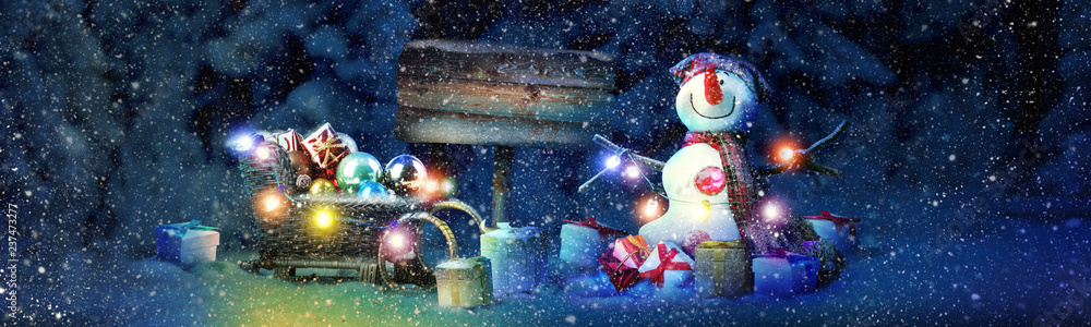 Schneemann - Weihnachtsmotiv Schneemann - Weihnachtsmotiv