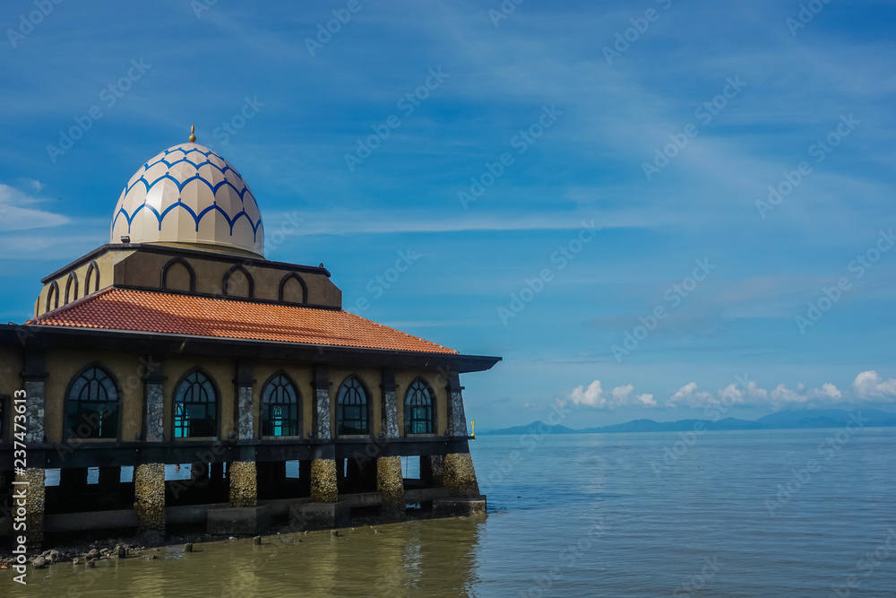 Muslim mosque on the waterfront near the Andaman Sea. Malaysia