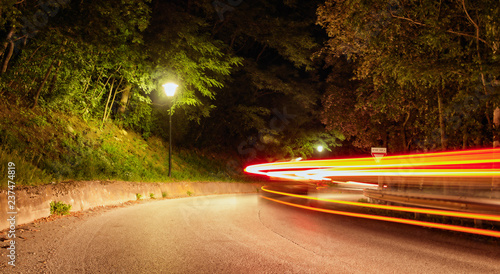 Straße Lichtspur photo