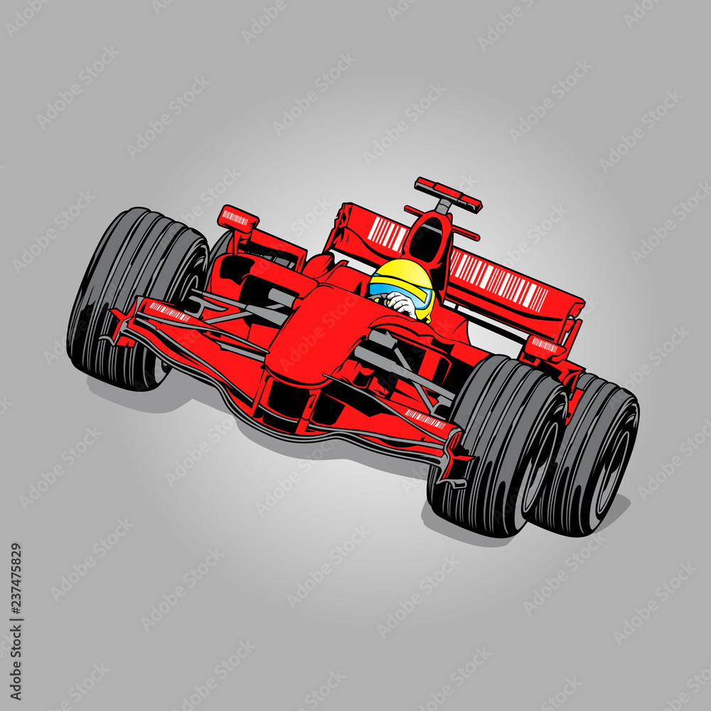 Naklejka premium Racing Car Super vehicle Vector Illustration