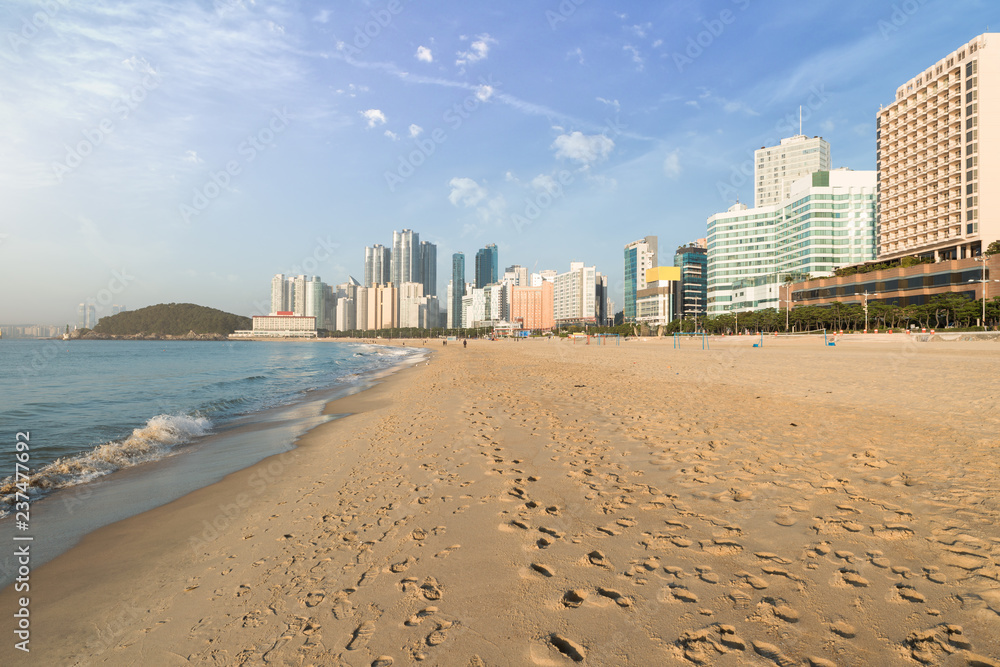 Haeundae beach is Busan's most popular beach because of its easy access from downtown Busan. And It is one of the most famous beaches in South Korea.