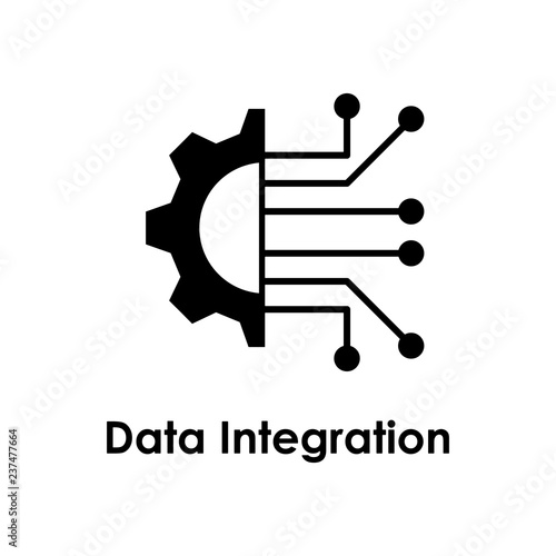 gear, circuit board, data integration icon. Element of business icon for mobile concept and web apps. Detailed gear, circuit board, data integration icon can be used for web