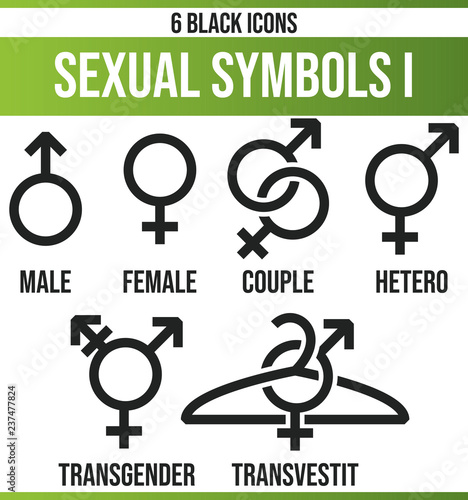 Black Icon Set Sexual Symbols I