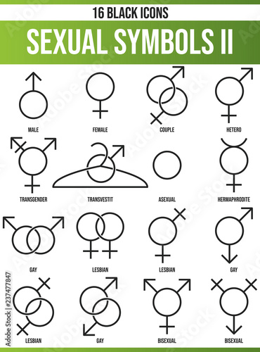 Black Icon Set Sexual Symbols II