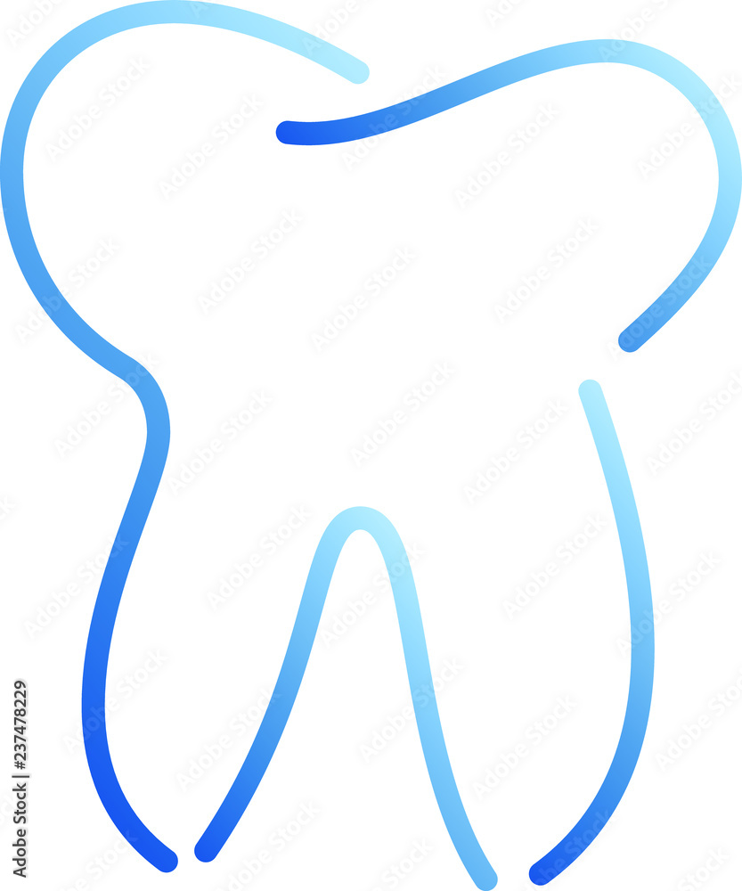 Natural Simple Line drawing of tooth Natural Simple Line drawing of tooth